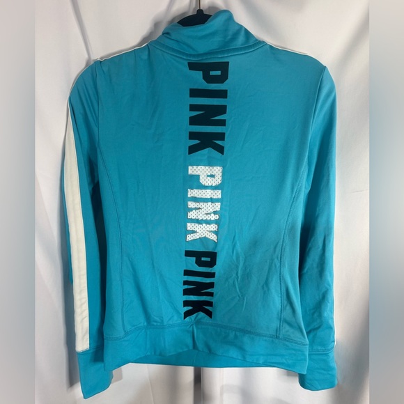 PINK Blue Quarter-Zip Pullover with White Accents - Picture 2 of 3
